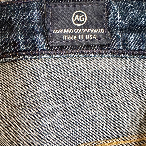 AG EUC Straight Leg Charlotte Adrianno Goldschmied Jeans Blue wash denim SZ 28R - Picture 10 of 13